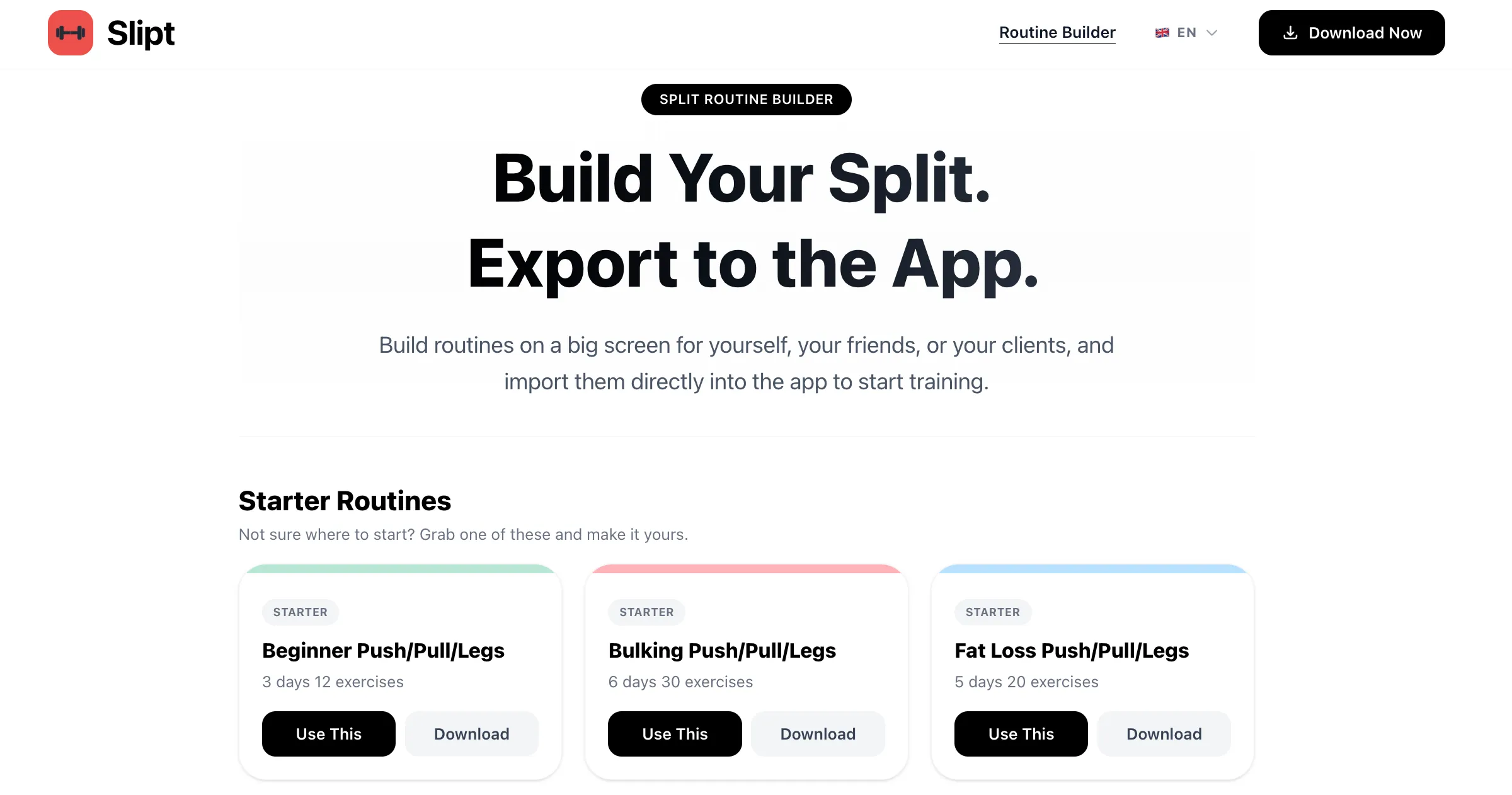 Split Web: Building routines just got easier