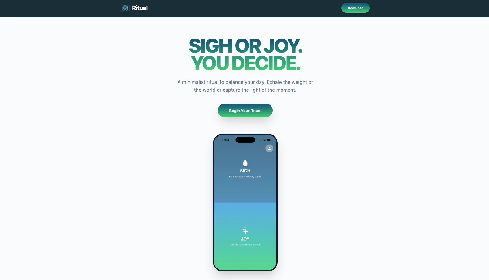 The launch of RITUAL: BREATHE & REFLECT.